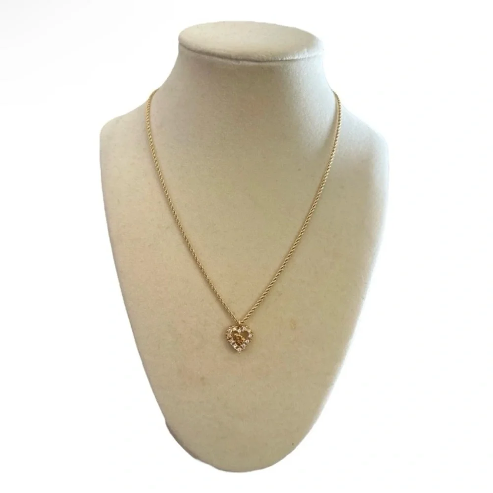 Christian Dior Gold Heart Pendant Necklace 💫 - Picture 2 of 3